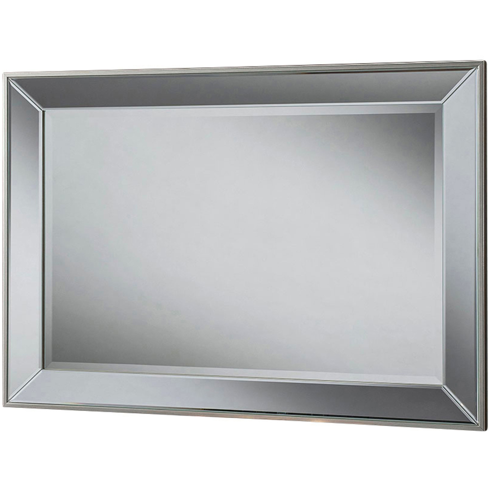 Yearn Champagne Trim Rectangular Bevelled Mirror 92 x 66cm Image 1