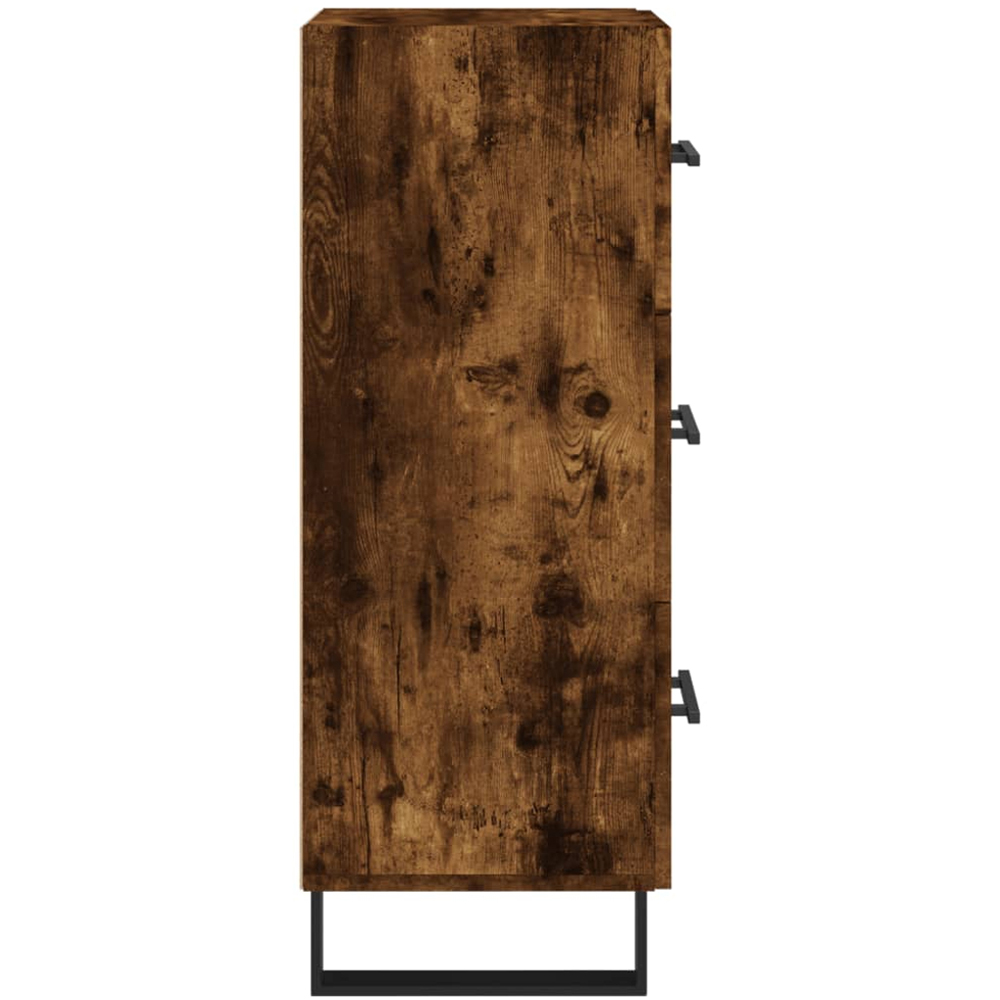 vidaXL 3 Drawer Smoked Oak Sideboard Image 7