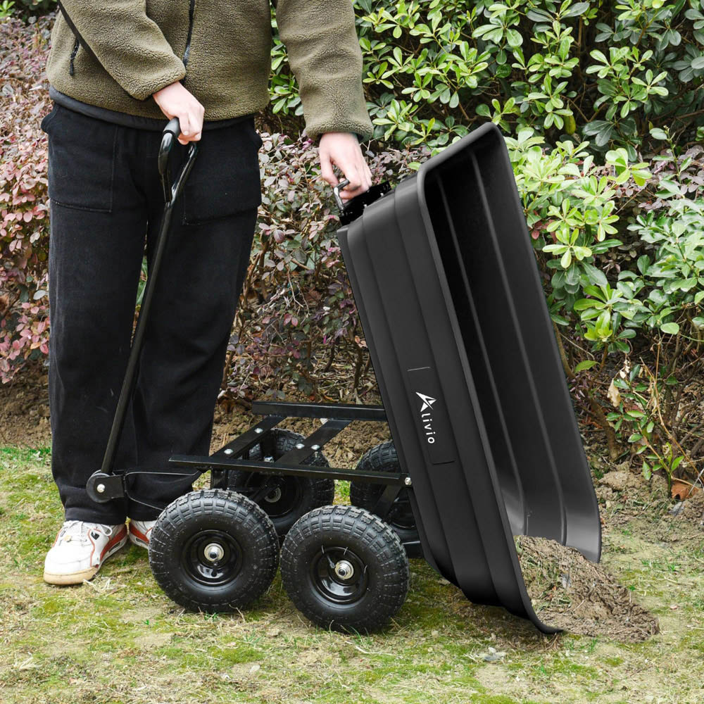 Alivio Heavy Duty Garden Wheelbarrow Cart 75L Image 5