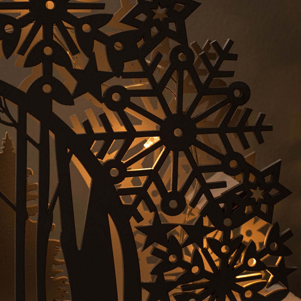 Samuel Alexander White Wooden Snowflake Arch and Trees LED Christmas Decoration 45cm Image 4