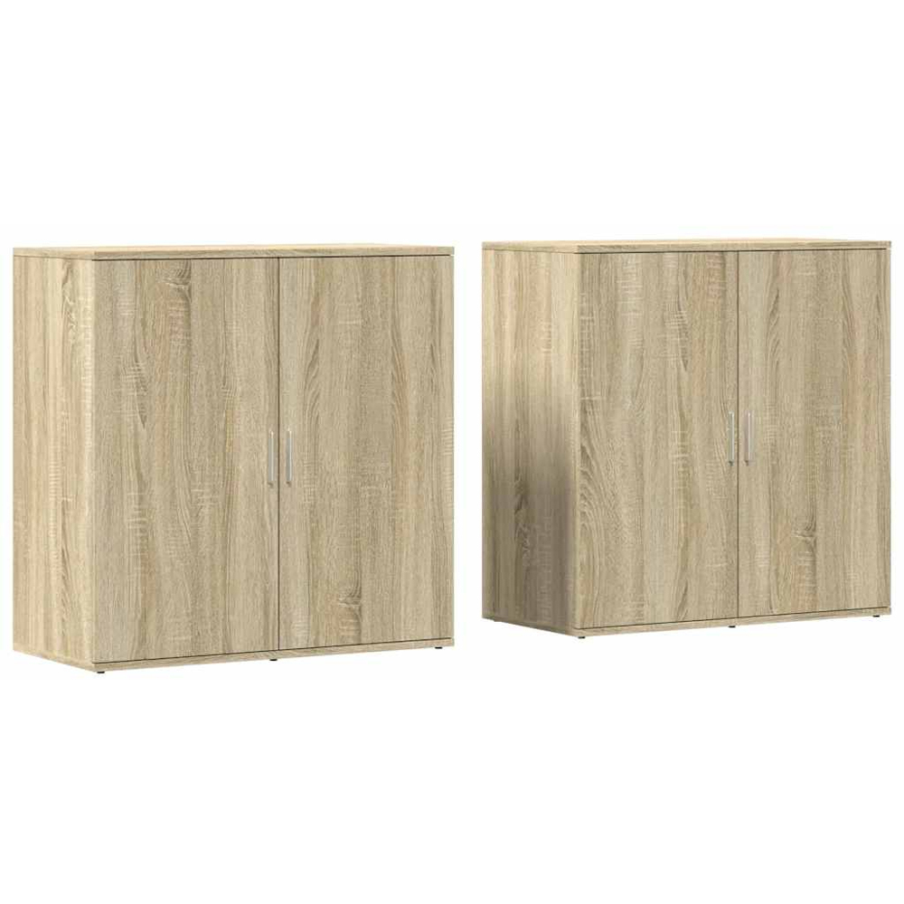 vidaXL 2 Door Sonoma Oak Sideboard Set of 2 Image 2