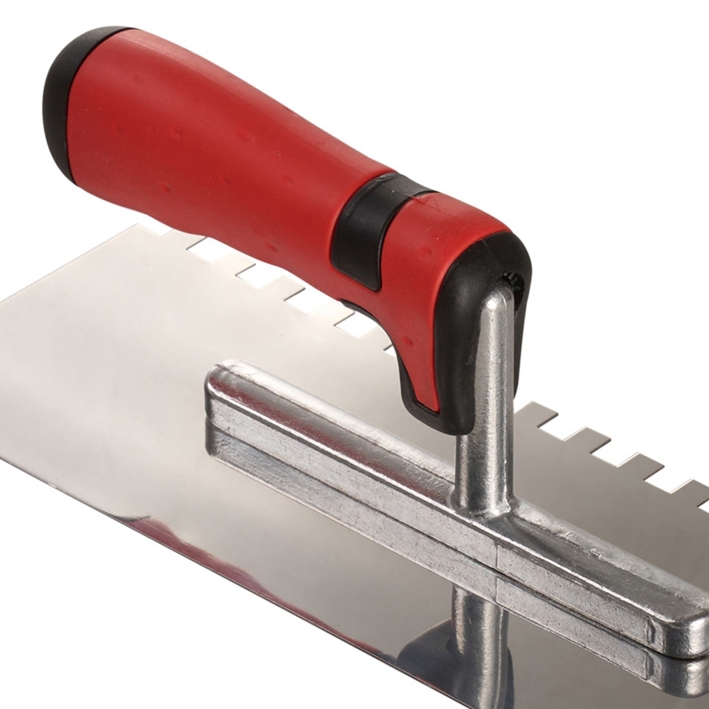 Living and Home Stainless Steel Concrete Trowel with Serrated Edge 28 x 10 x 9cm Image 4
