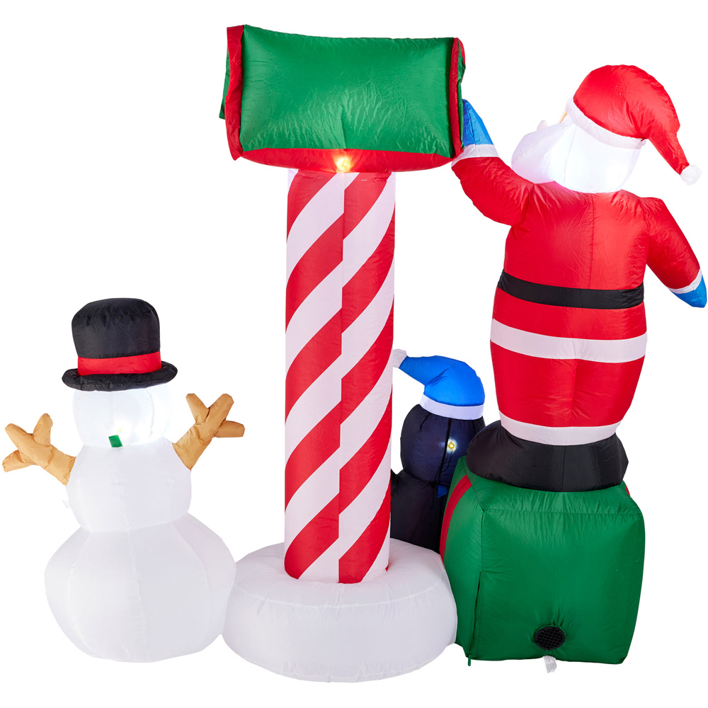 SO Christmas Inflatable Santa with Penguin and Snowman 5.2ft Image 5