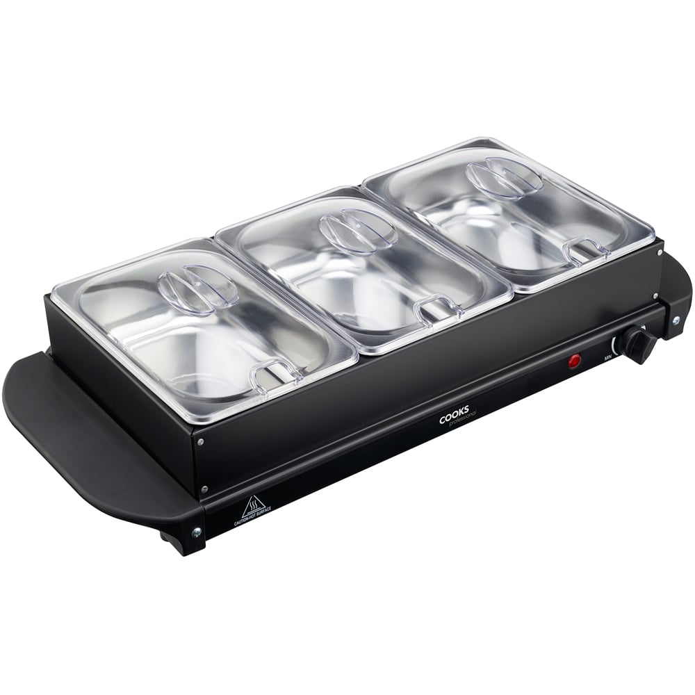 Cooks Professional Black Buffet Warmer Hot Plate 4.5L Image 1