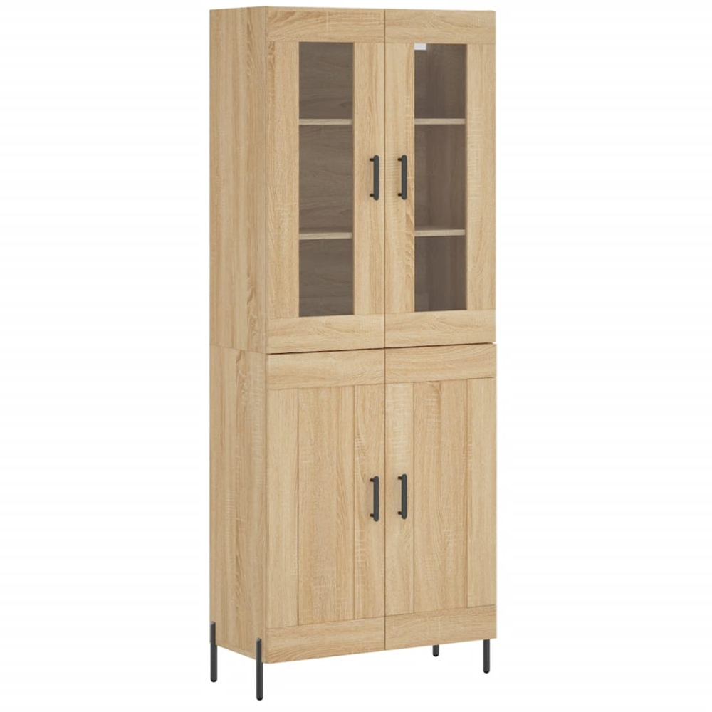 vidaXL 4 Door Sonoma Oak Highboard Image 2