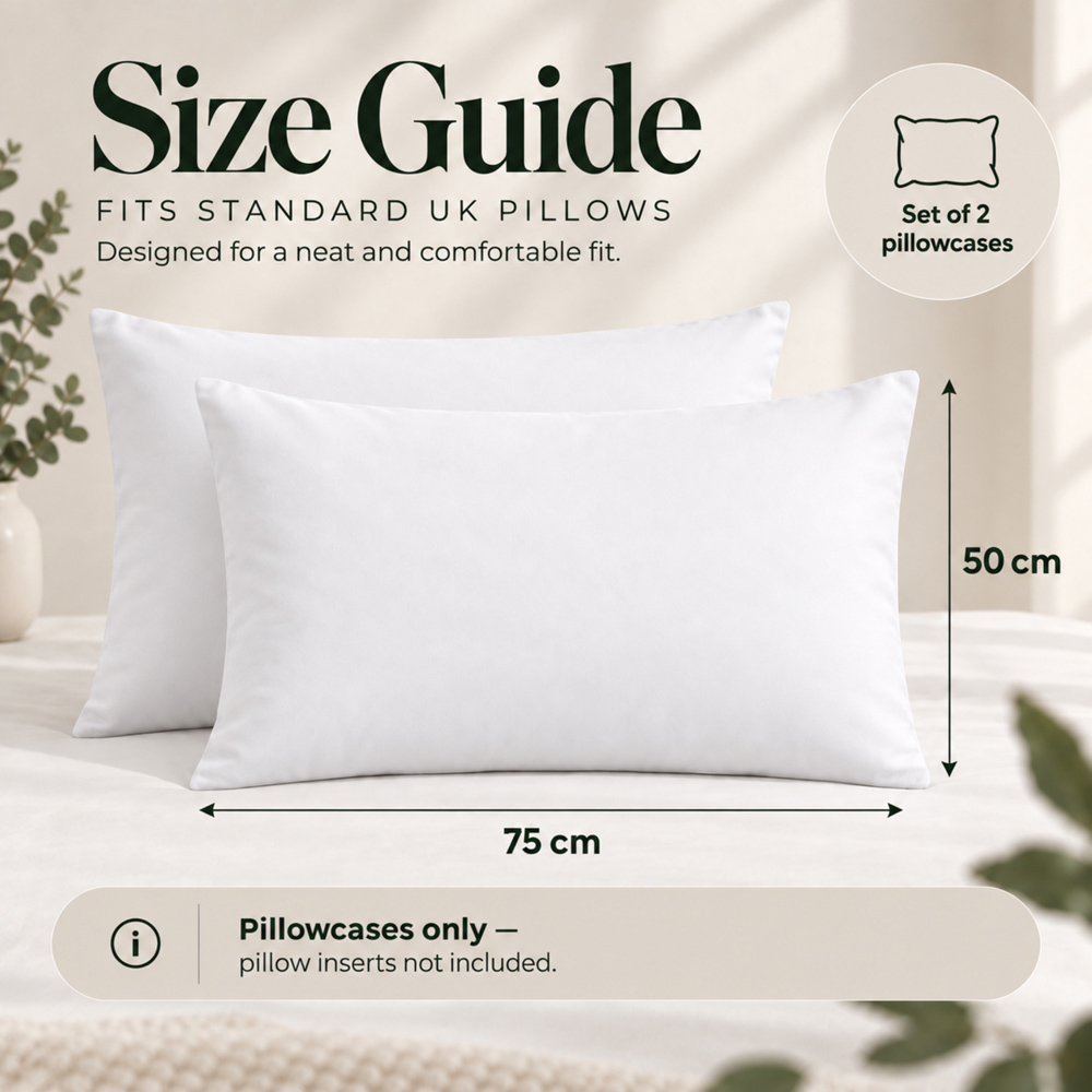 MHG Living Super King Size White 30cm Deep Pocket Fitted Sheet with 2 Pillowcase Image 9