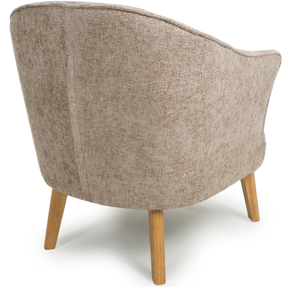 wilko Mallory Flax Effect Natural Armchair Image 3