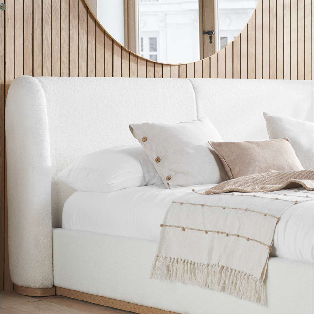 Birlea Eden King Size Boucle Bed Frame with Curved Headboard Image 6