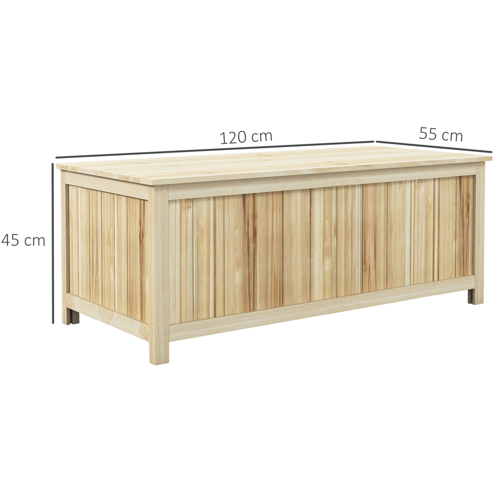 Outsunny 172L Natural Garden Storage Box Image 9