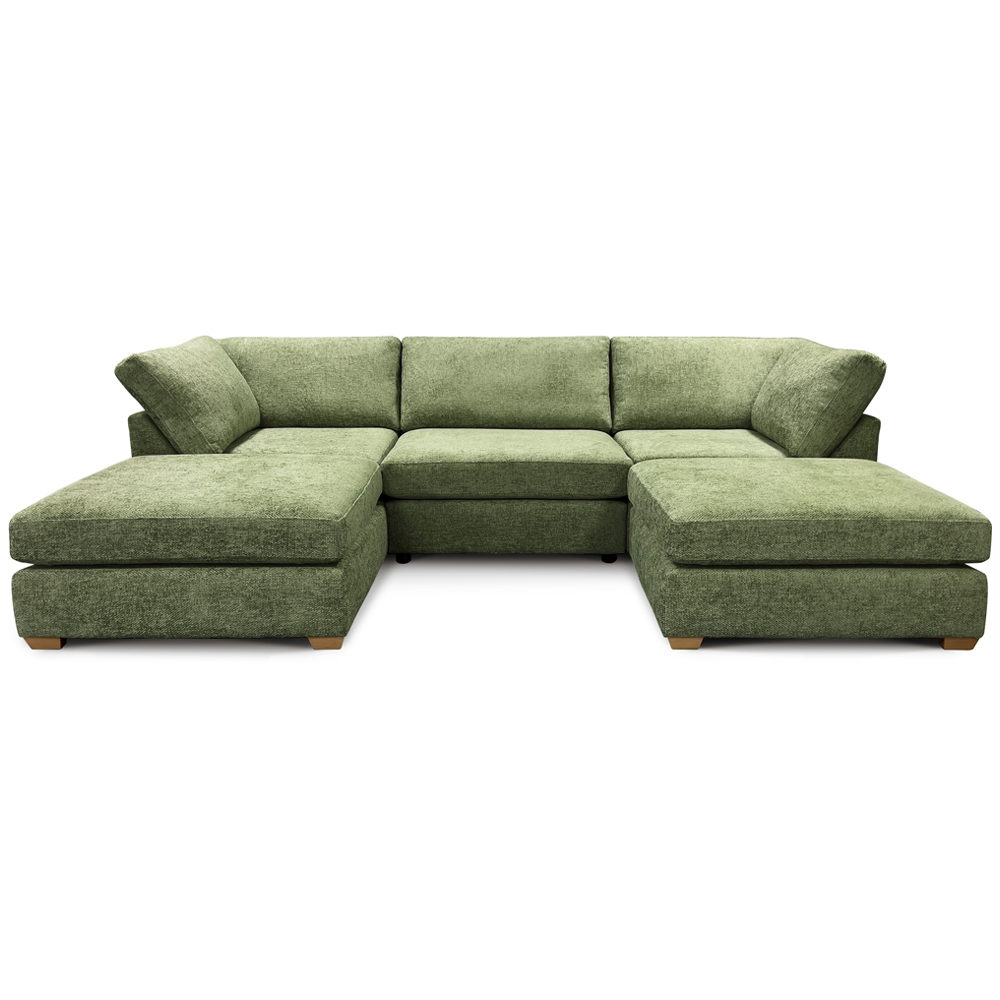 Carina Enzo 5 Seater Olive U-Shape Sofa Image 2