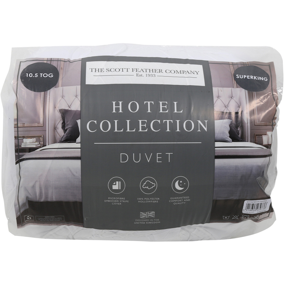 The Scott Feather Company Super King White Stripe Duvet 10.5 Tog Image 1