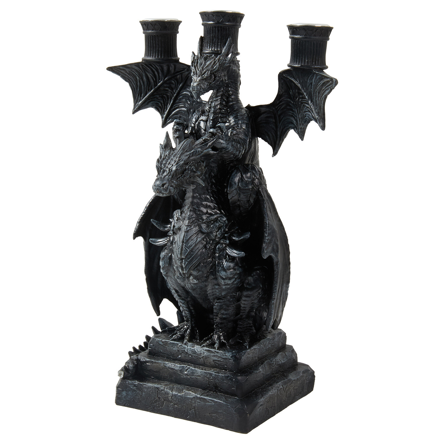 Halloween Dragon Candle Holder Black Image 4