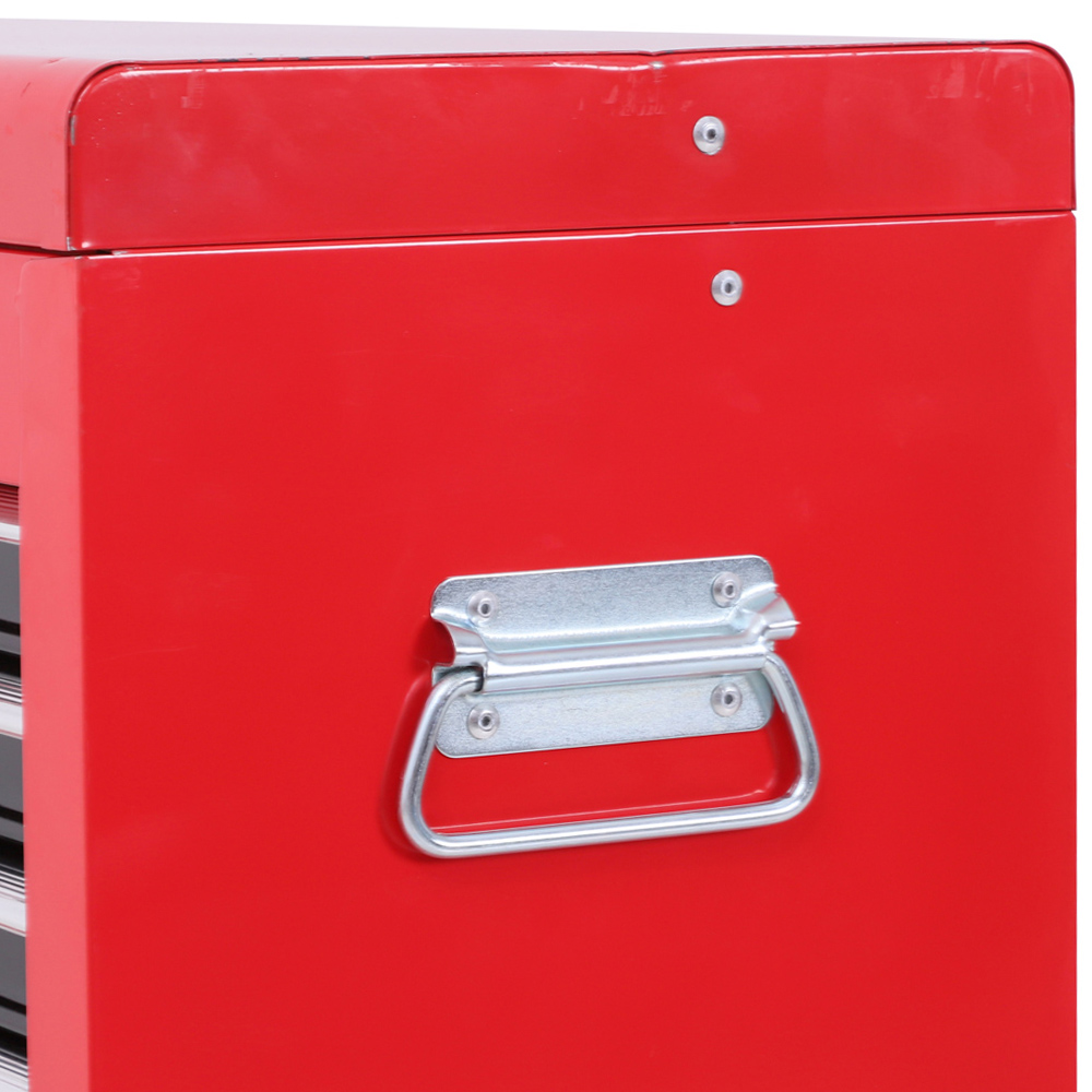 HOMCOM 6 Drawer Red Tool Chest and Cabinet Set Image 3
