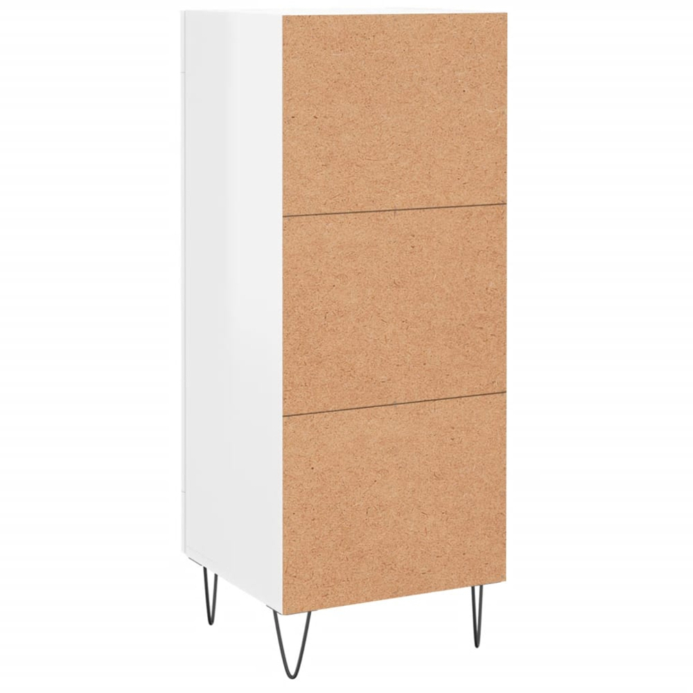 vidaXL Single Door High Gloss White Sideboard Image 8