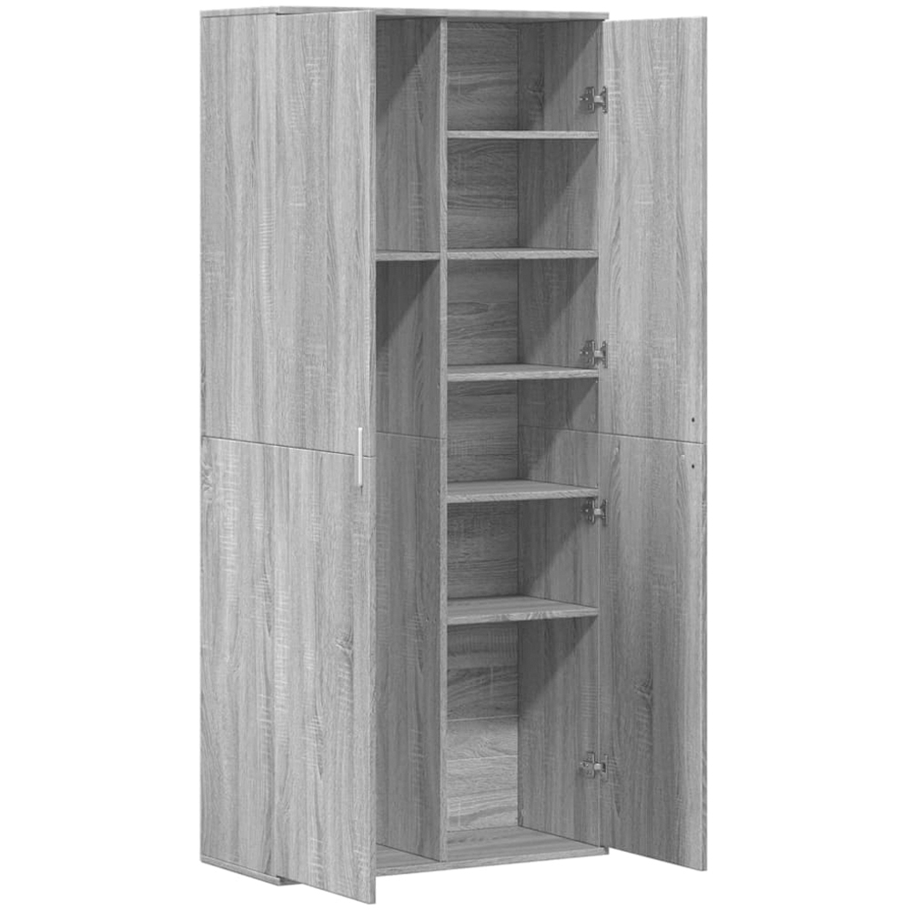 vidaXL 2 Door Grey Sonoma Oak High Cabinet Image 6