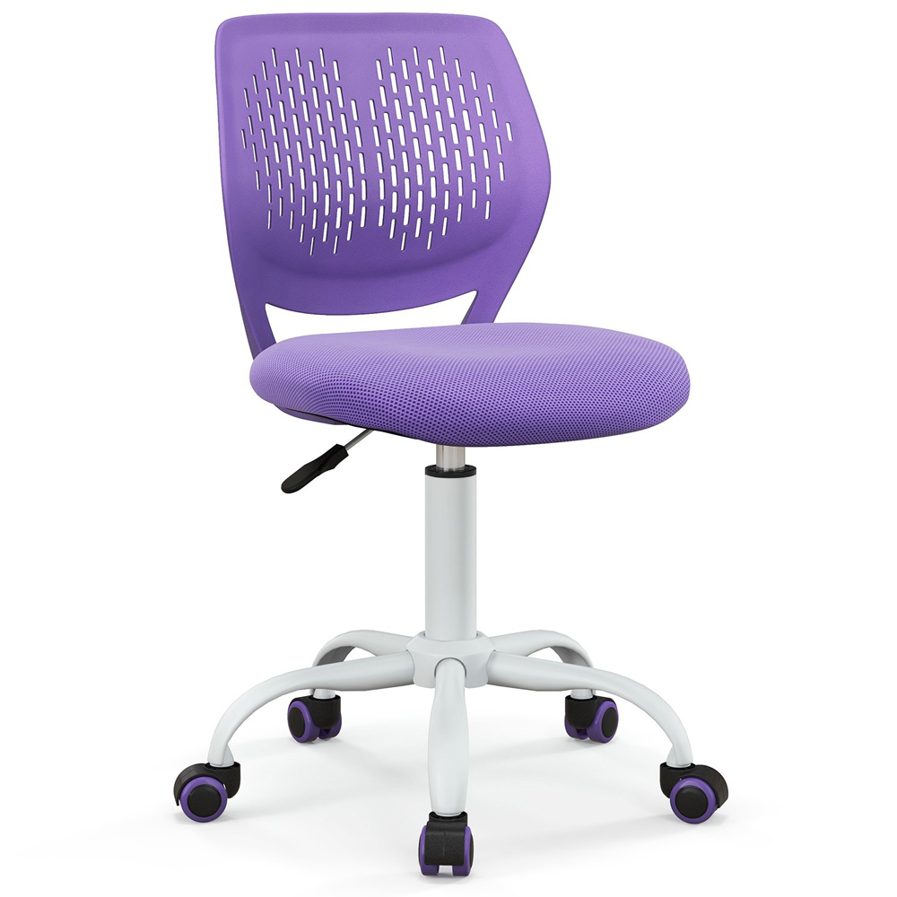 Costway Purple Ergonomic Children Study Chair Image 2