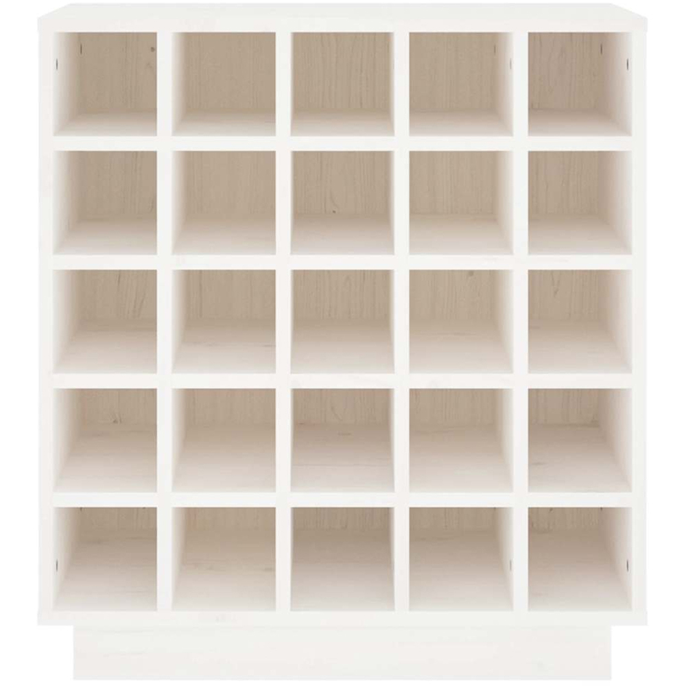 vidaXL 25 Bottle White Freestanding Wine Cabinet Image 4