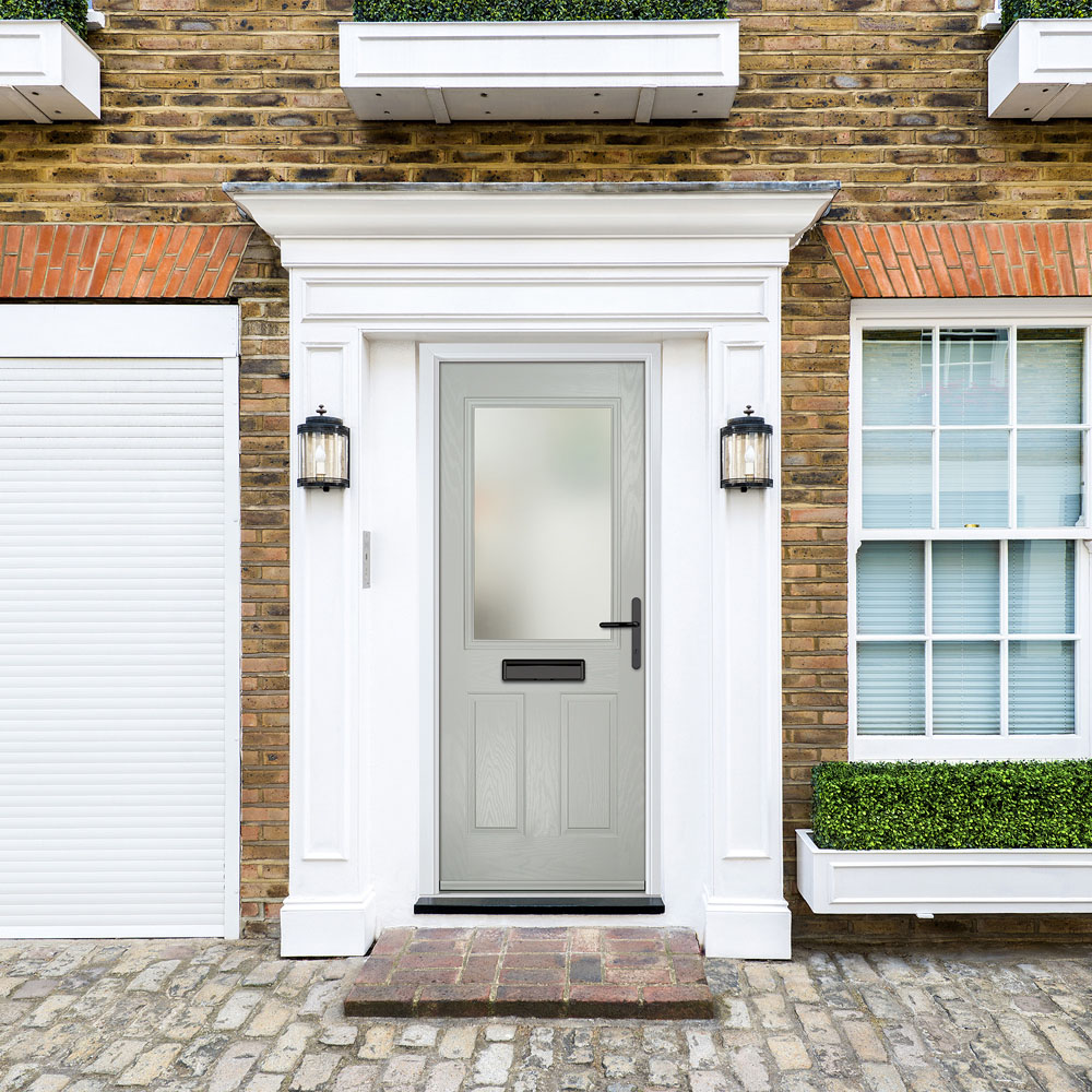 Crystal-Direct Lytham Agate Grey GRP Clear Glass Left Hand Open Front Door 2090 x 890mm Image 2