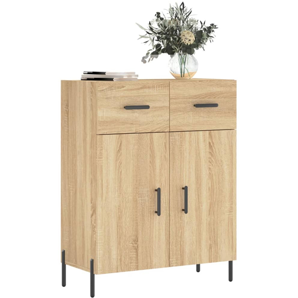 vidaXL 2 Door 2 Drawer Sonoma Oak Sideboard Image 3