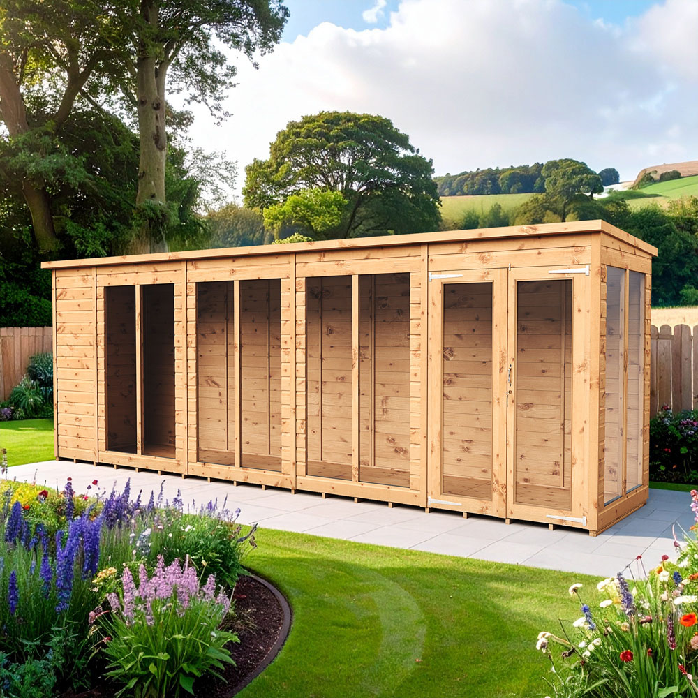 Empire Sheds 18 x 4ft Double Door Tongue and Groove Pent Summerhouse Image 2