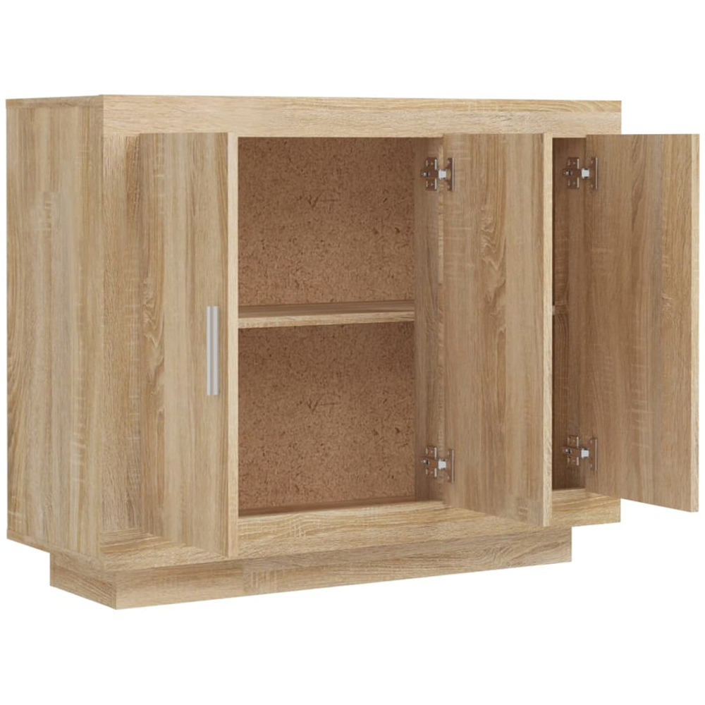 vidaXL 3 Door Sonoma Oak Sideboard Image 7