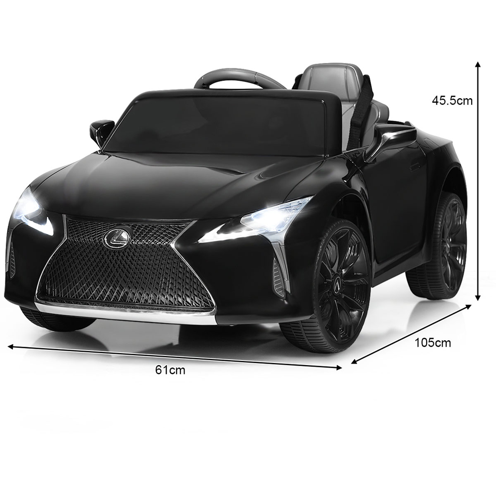Costway Kids Black Lexus Official Licensed Ride On Car with Remote Image 7