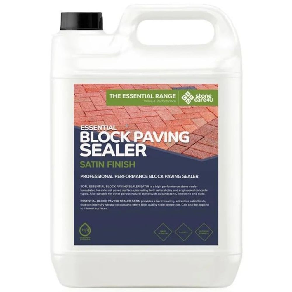 StoneCare4U Essential Satin Finish Block Paving Sealer 5L Image 1