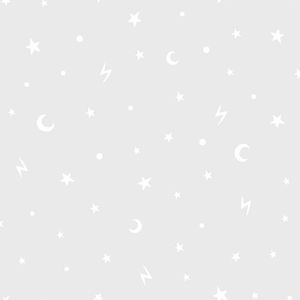 Stars and Moons Grey Wallpaper Image 1