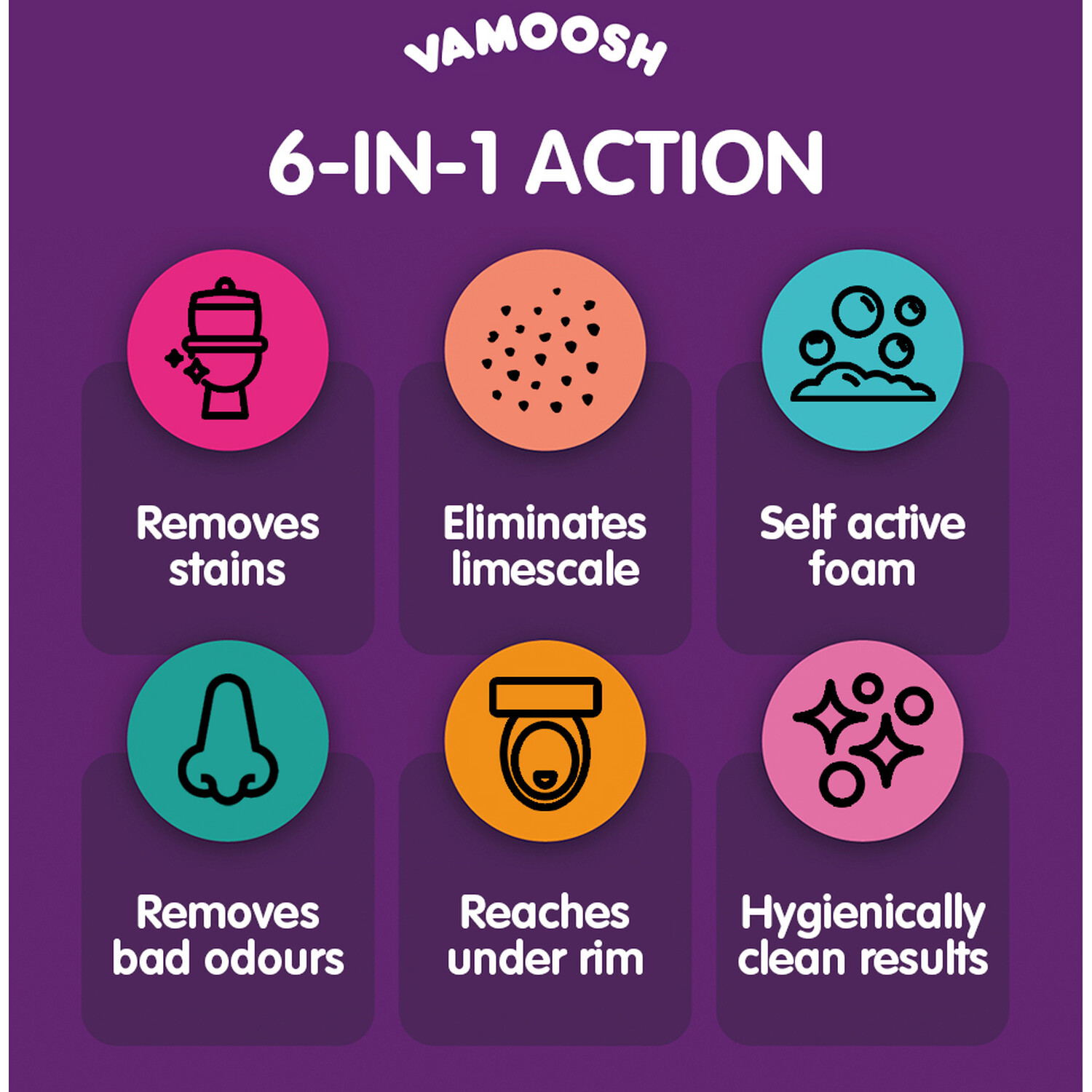 Pack of 3 Vamoosh Foaming Toilet Cleaners Image 4