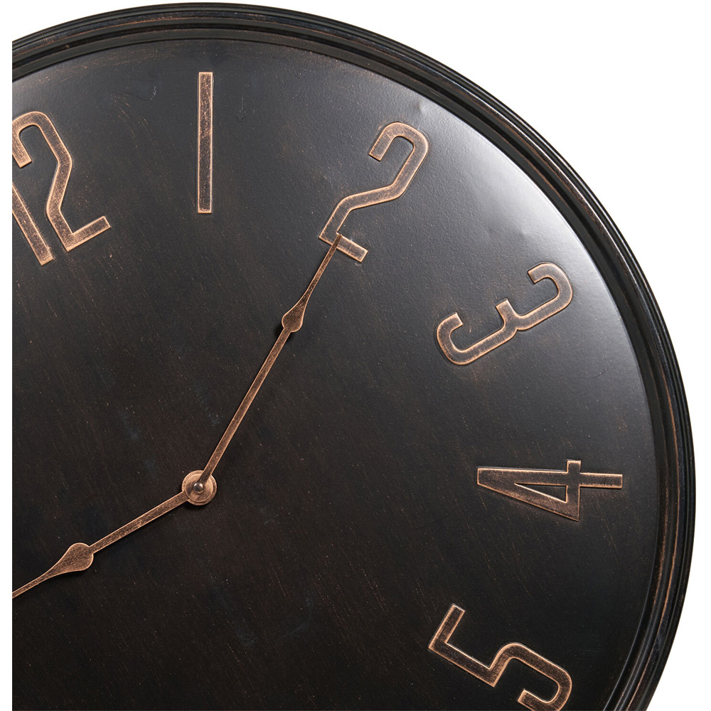 Black and Bronze Wall Clock Image 3