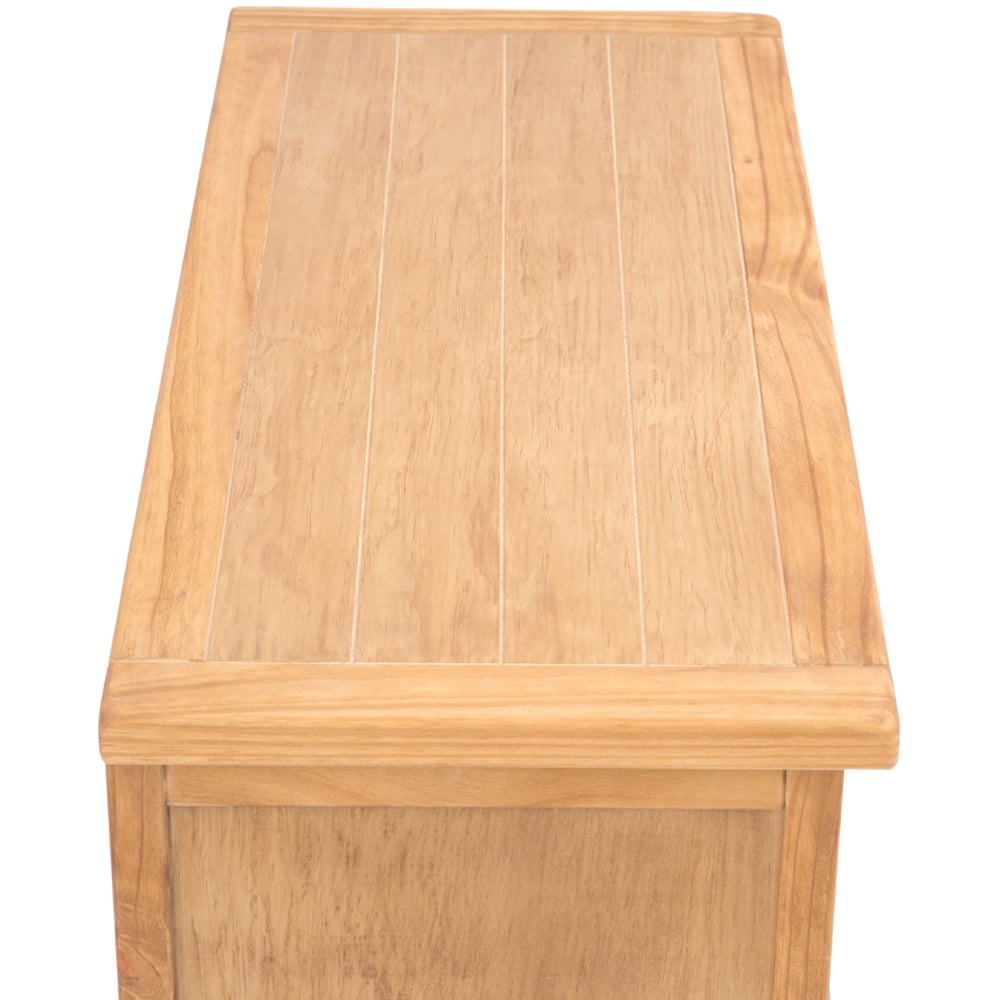 Lucca 4 Drawer Antique Wax Finish Chest of Drawers with Brass Cup Handles Image 6