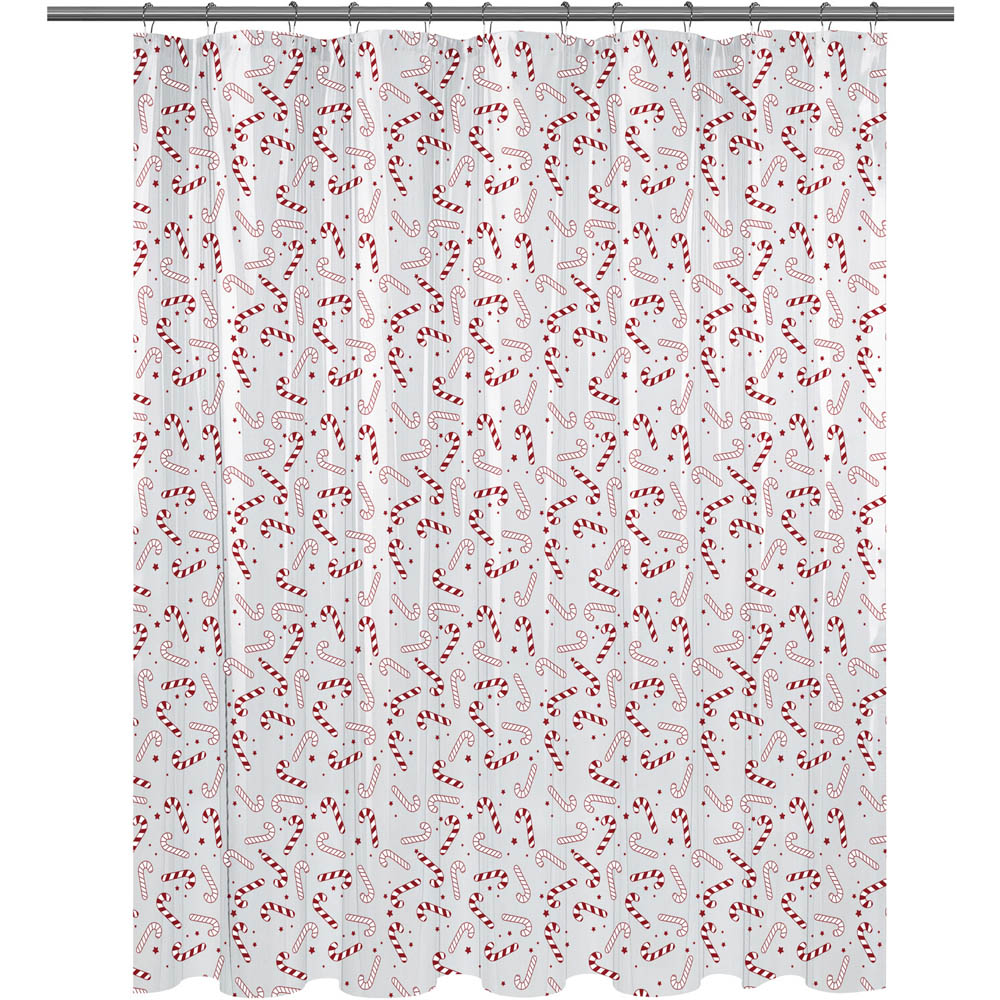 Candy Cane Shower Curtain Image 2