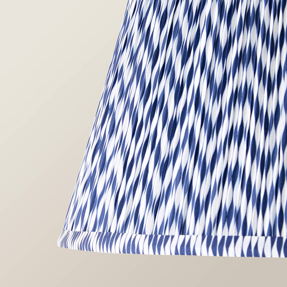 ValueLights Saffira Navy Chevron Pleated Tapered Large Lamp Shade 45cm Image 3