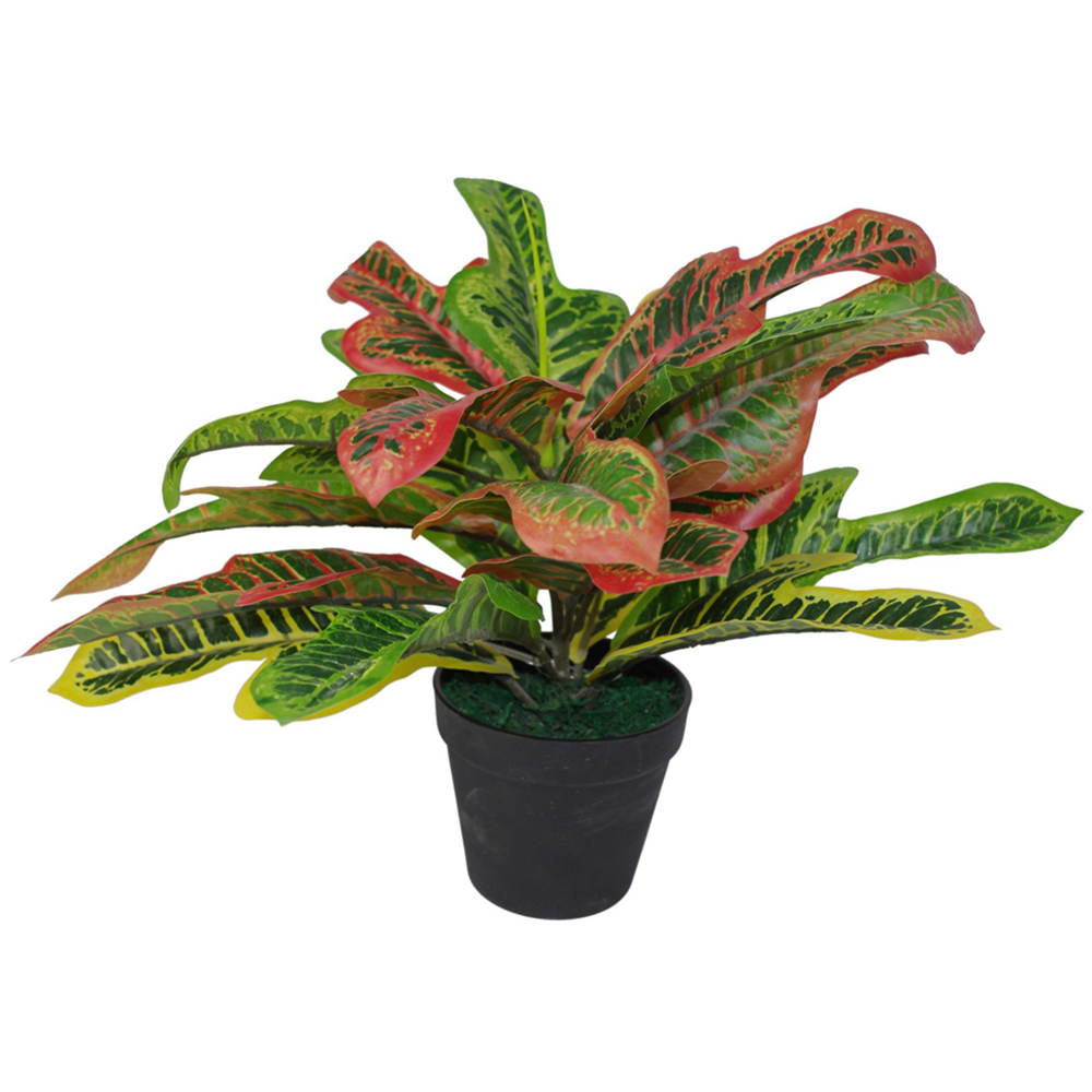 Leaf Artificial Codiaeum Multicoloured House Plant Pot 40cm Image 1