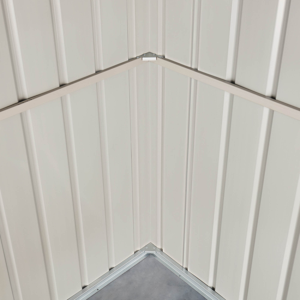 Globel 10 x 8ft 2 Door Grey Metal Apex Garden Shed Image 5