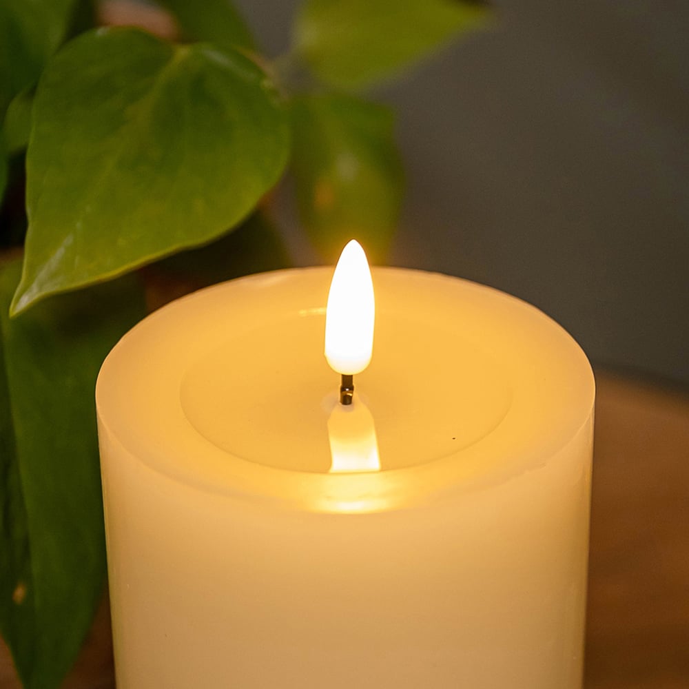 Samuel Alexander Cream Melted Wax Pool Candle LED Christmas Decoration 18cm Image 4