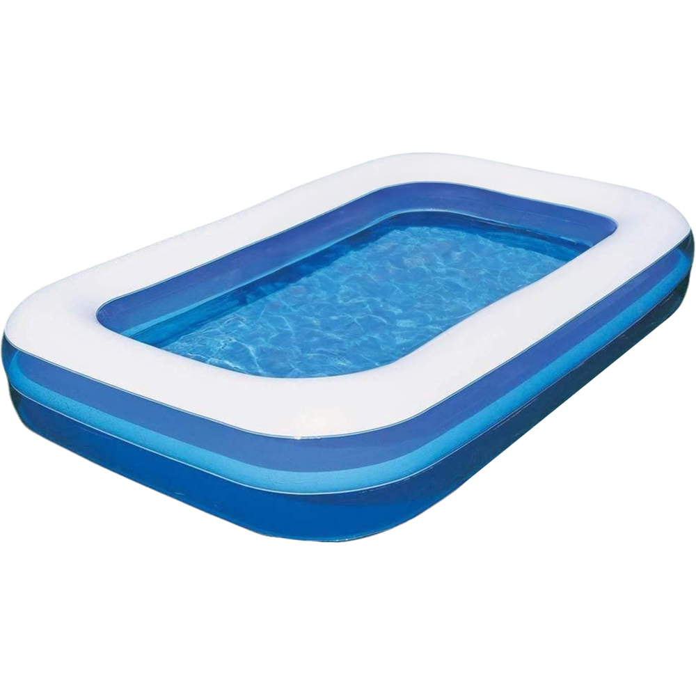 Samuel Alexander Blue Rectangular Inflatable Paddling Pool 200 x 150cm Image 1