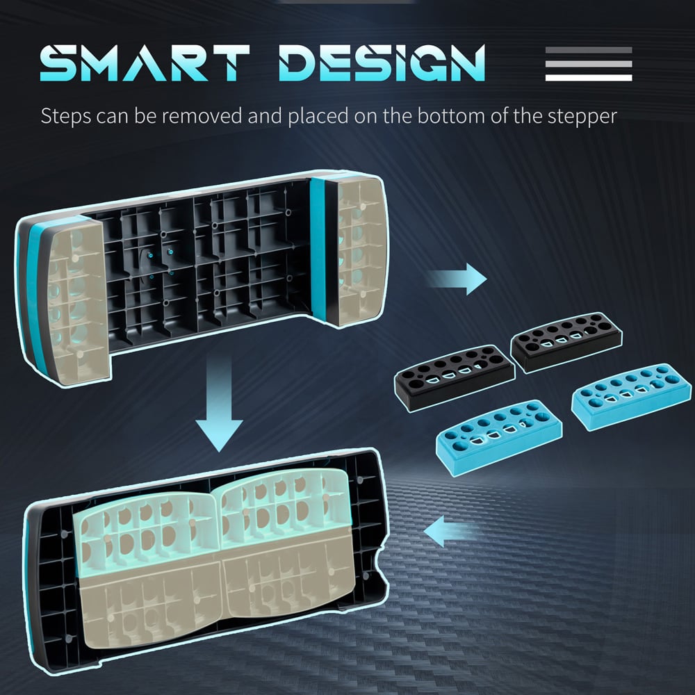 HOMCOM Adjustable Anti Slip Aerobic Step Platform Image 4