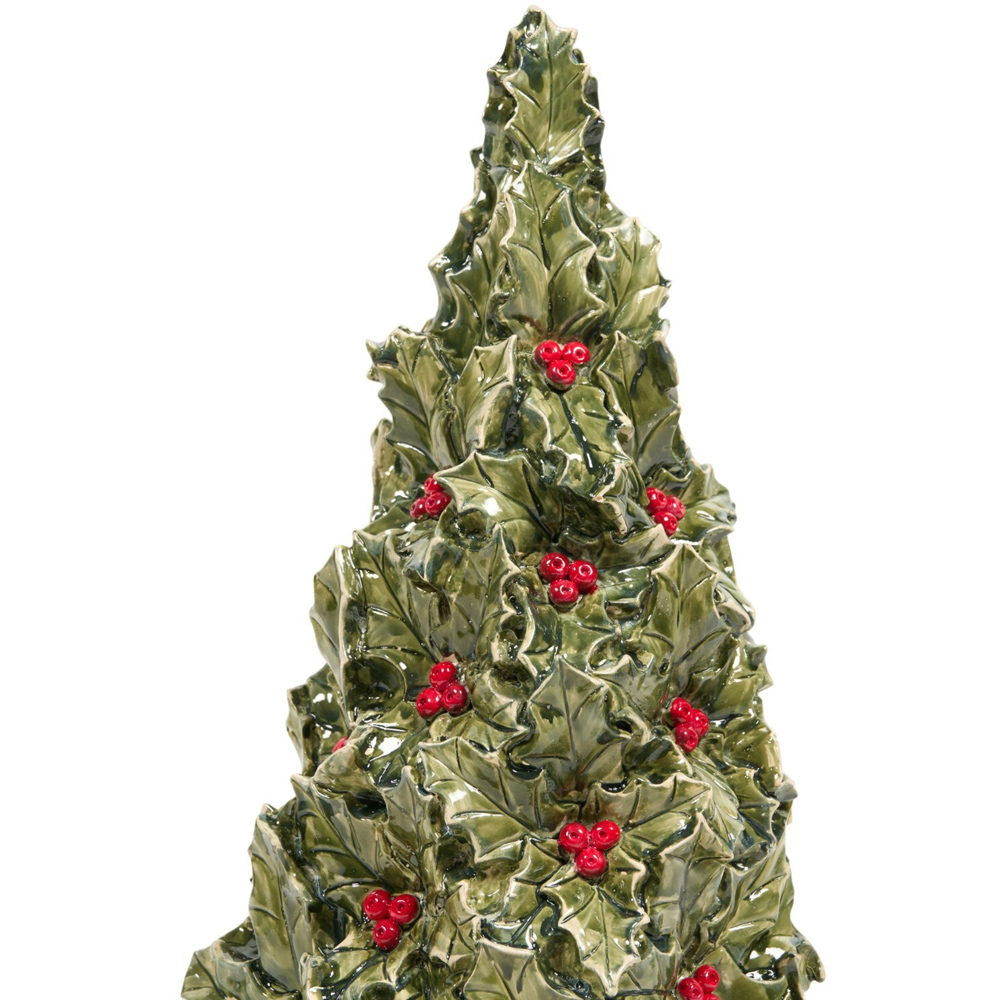 Christmas Holly and Berry Tree Decoration Green Image 4