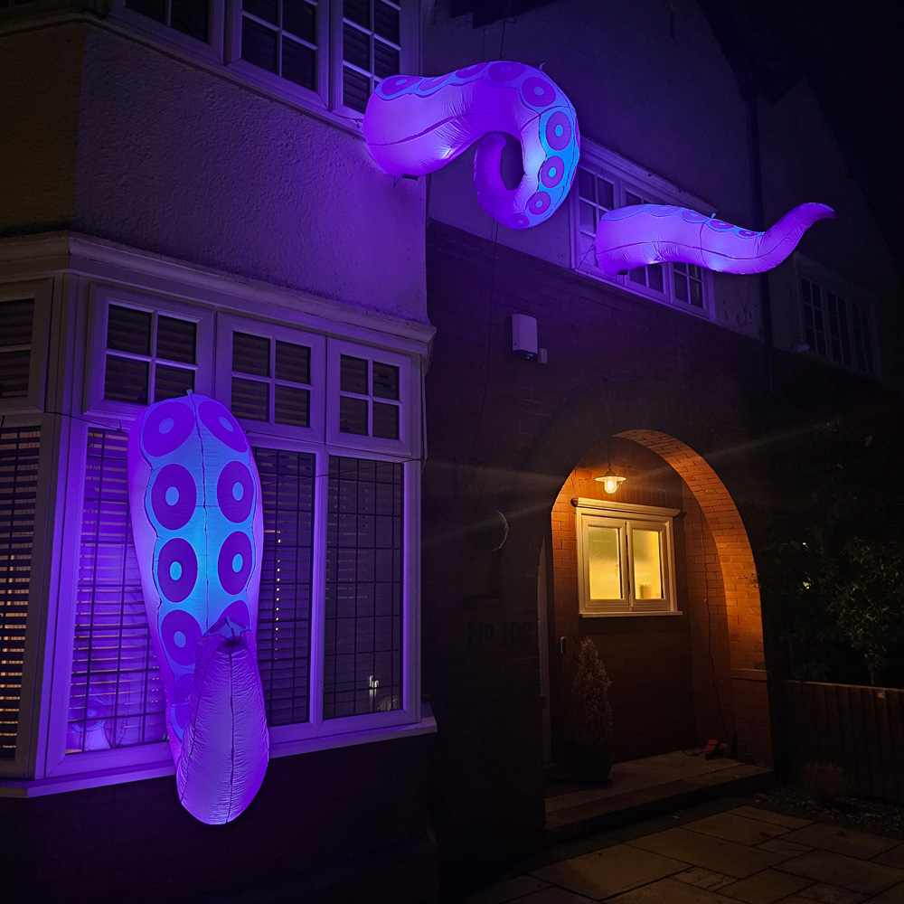 Samuel Alexander LED Large Inflatable Octopus Tentacles Halloween Decoration 6 Pack Image 2