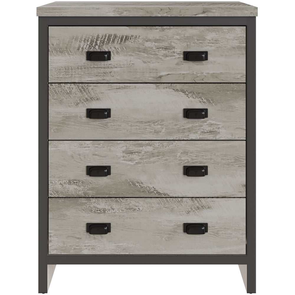 GFW Boston 4 Drawer Grey Chest of Drawers Image 2