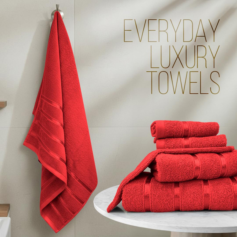 Smart Living Boston 8 Piece Red Towel Bale Set Image 9