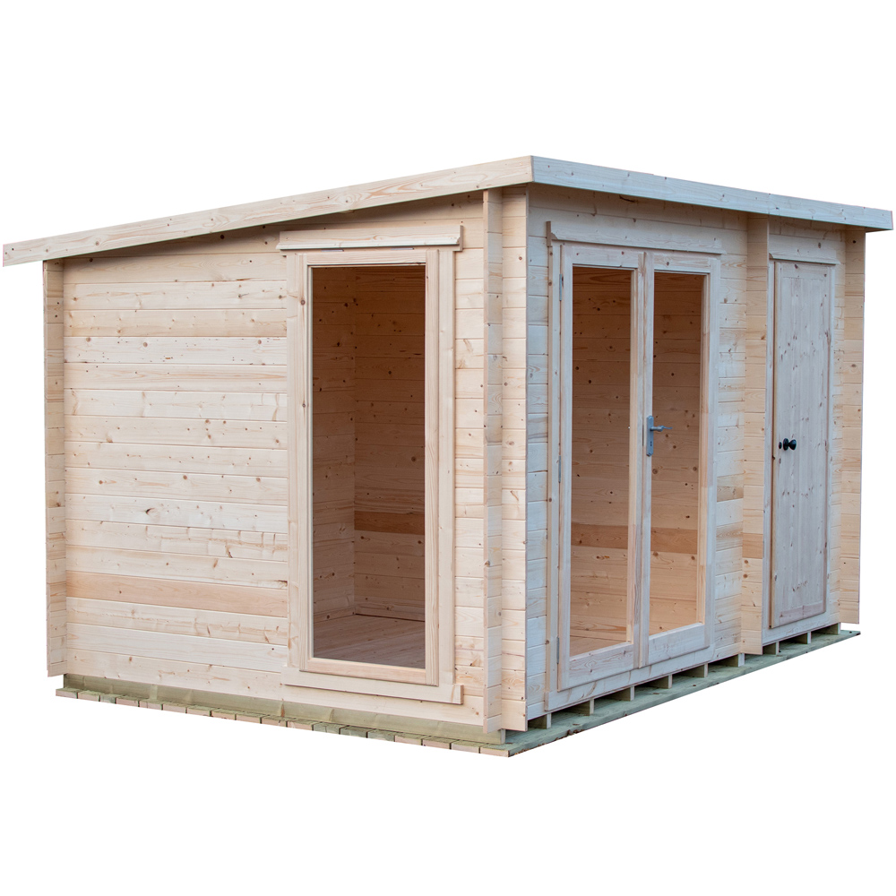 Shire Walsoken 8 x 12ft Double Door Pressure Treated Log Cabin Image 3