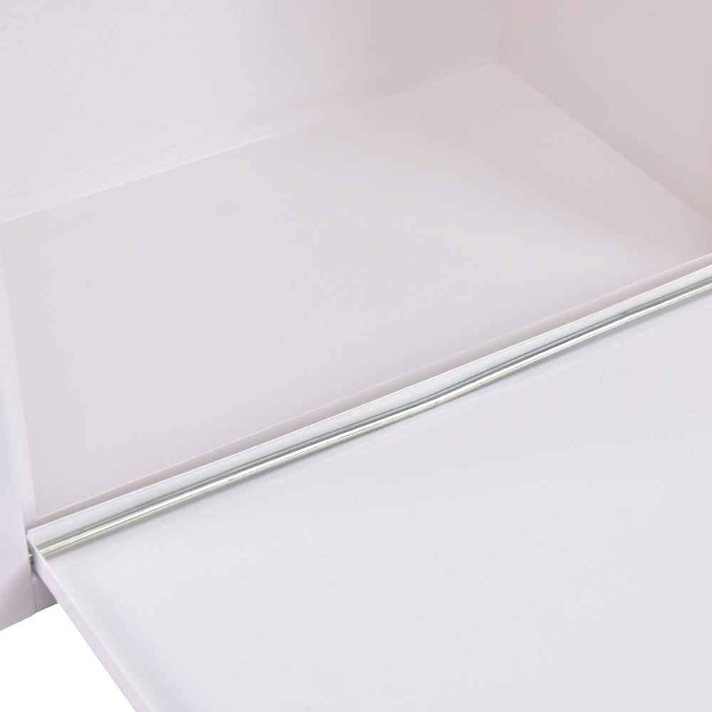 Costway White Wall Mounted Steel Lockable Letter Box Image 6