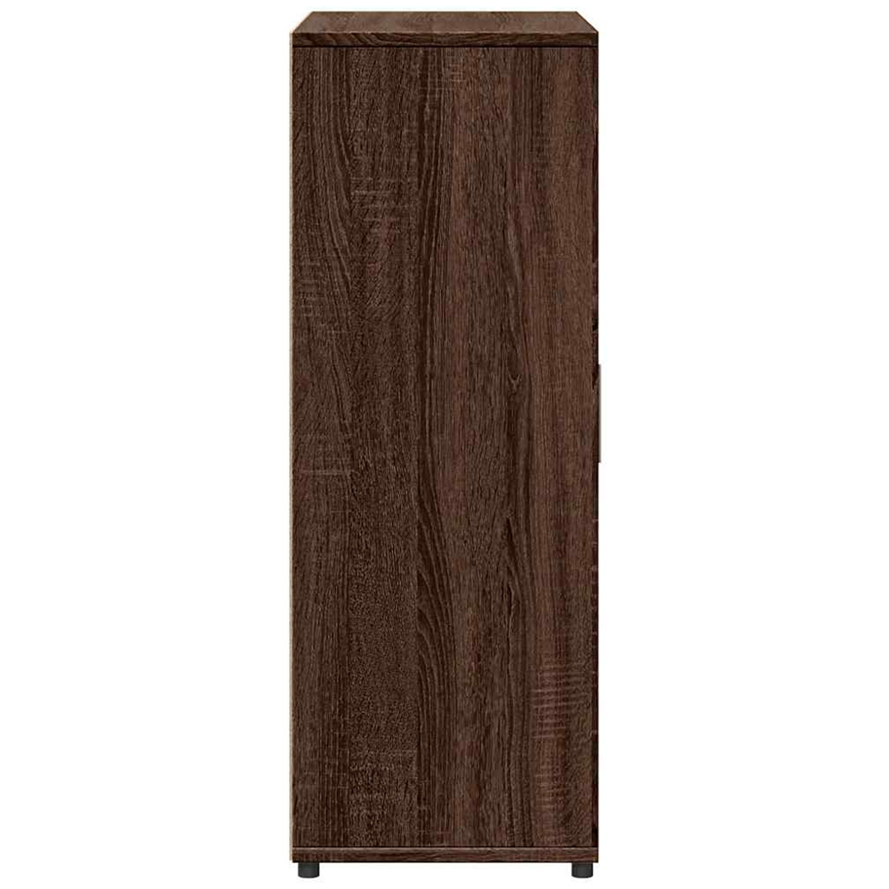 vidaXL Single Door 4 Drawer Brown Oak Sideboard Set of 2 Image 7