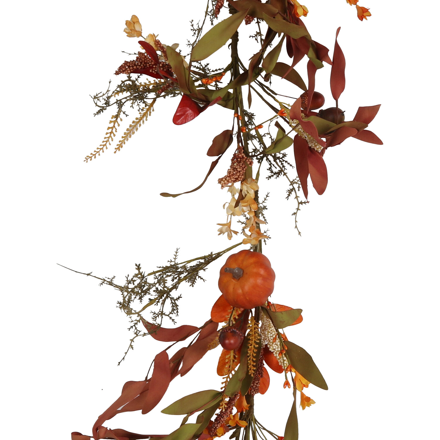 Autumnal Pumpkin Foliage Garland - Orange Image 2