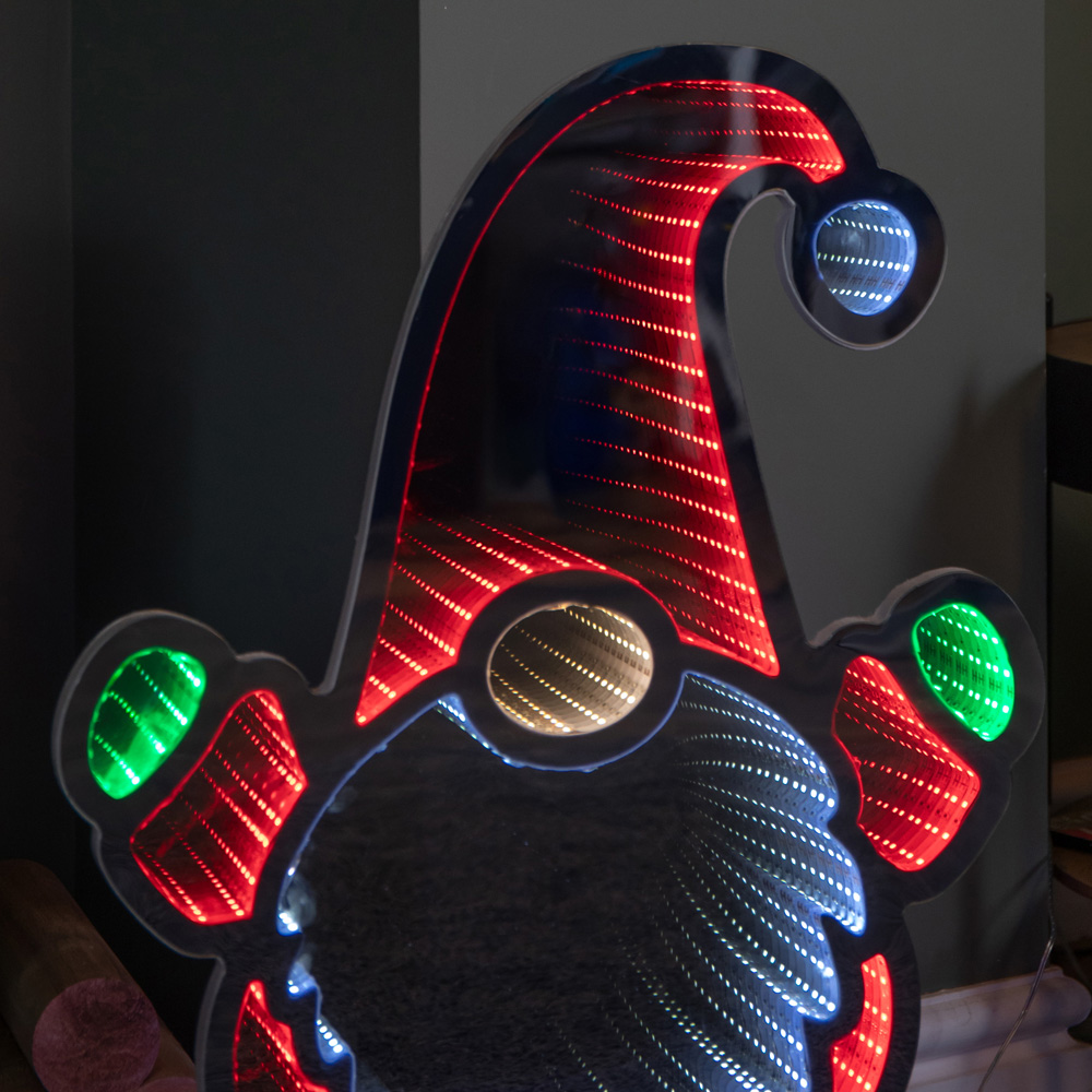 Samuel Alexander Multicolour LED Light Up Gnome Infinity Light Christmas Decoration 60cm Image 4