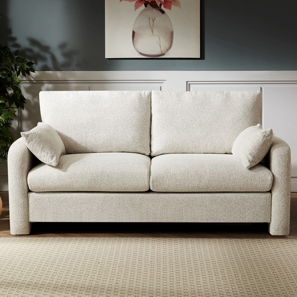 Artemis Home Shorewood 2 Seater Beige Textured Fabric Sofa Image 1