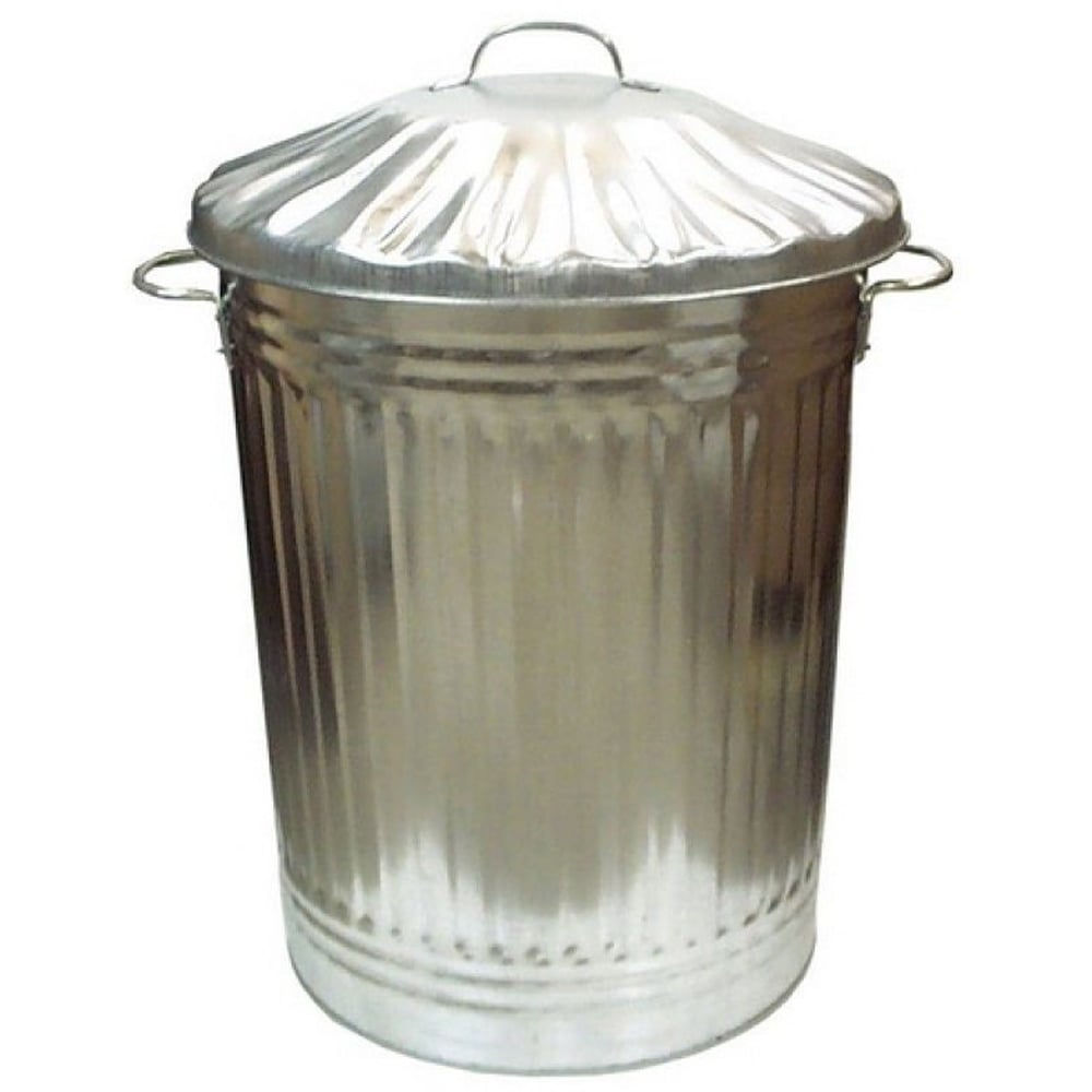 Arboria Garden Decor Large Galvanised Dustbin Image