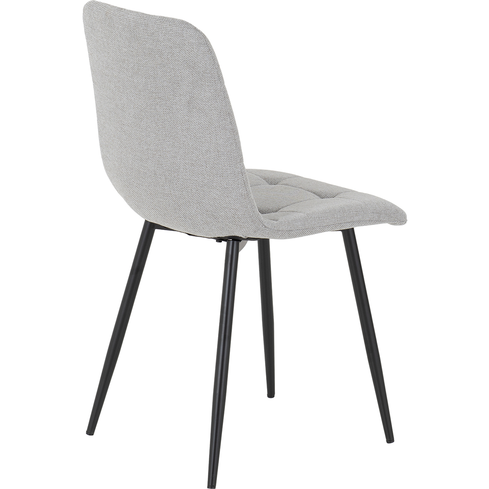 Seconique Fenton Set of 2 Light Grey Fabric Dining Chair Image 4